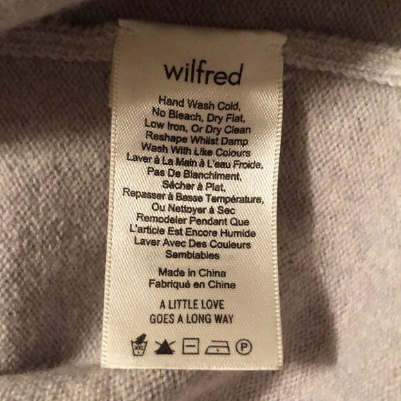 Wilfred S Merino Wool Knit Silver Gray Turtleneck Sweater - Picture 11 of 12